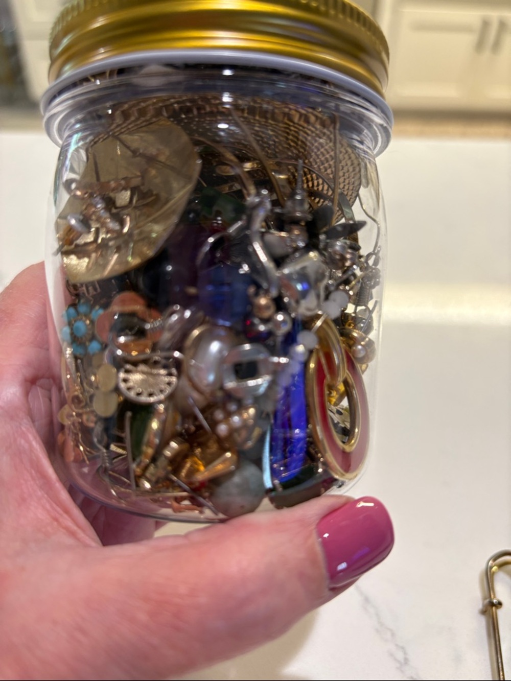 Craft Jar, lots of single earrings, nice selection! - Picture 2 of 6